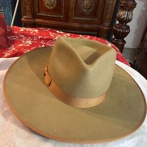 Tan Wide-Brim wool Hat from Lack of Color, an Australian brand